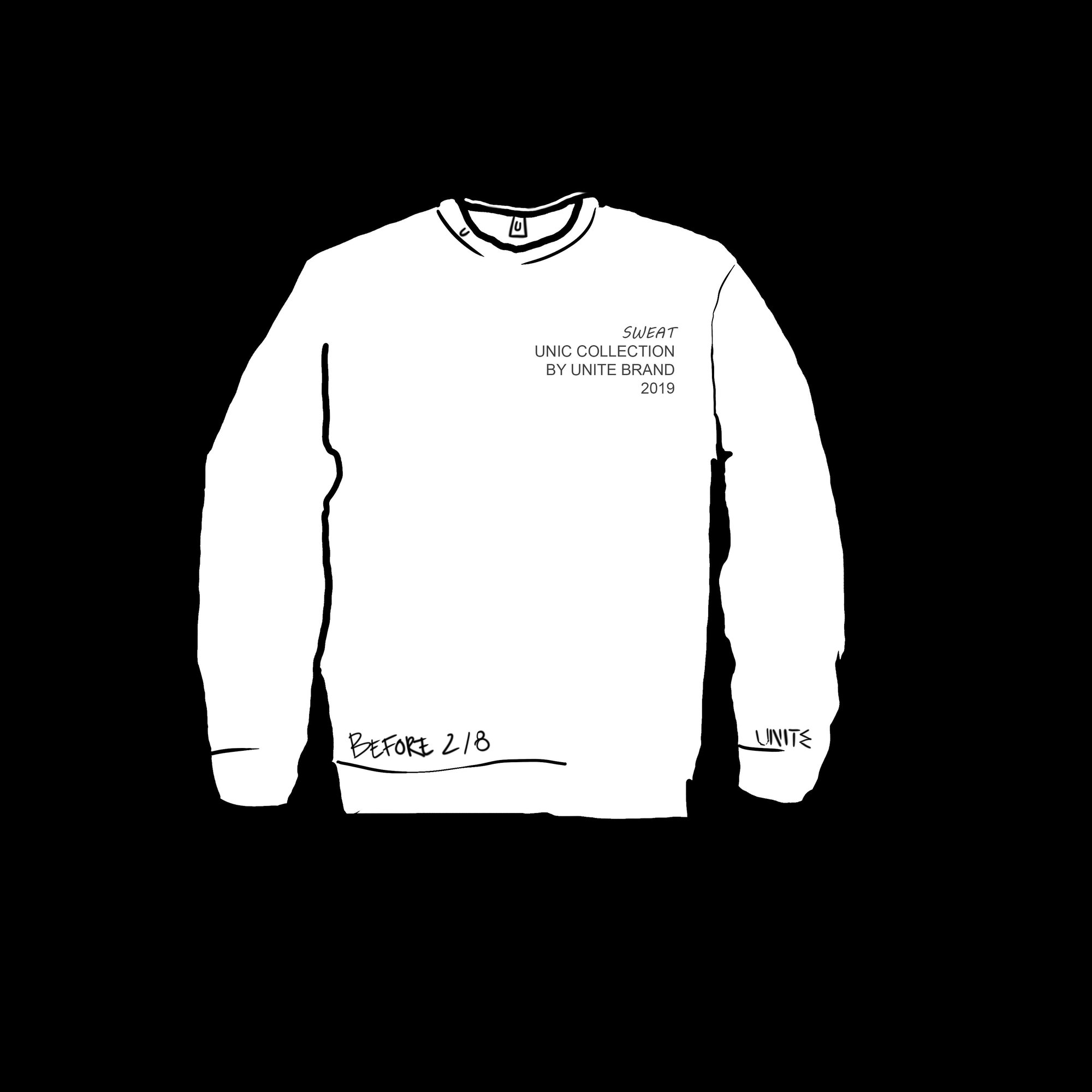 Image of BEFORE sweatshirt white