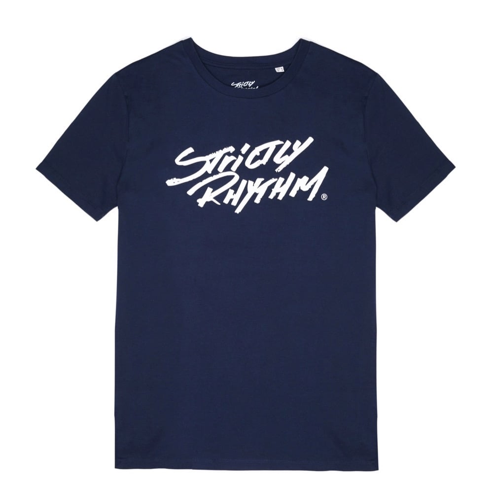 Men's classic logo t-shirt navy blue | Strictly Rhythm