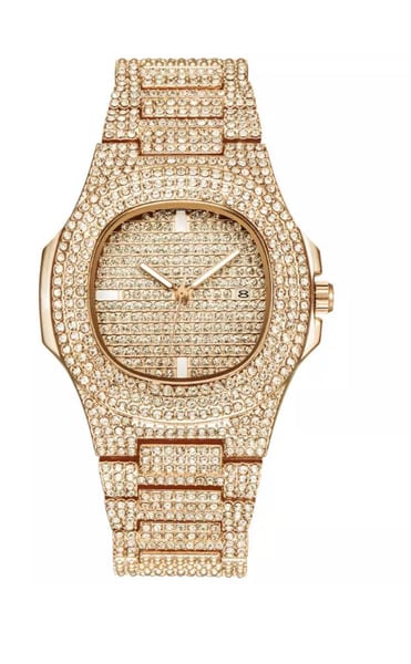 Image of 18K Gold Plated ICED OUT CZ Baller Watch (45mm)