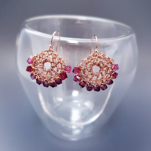 Image of CRESCENT  EARRINGS - Pink Fade