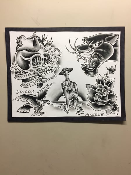 Image of Coquille tattoo flash 2018