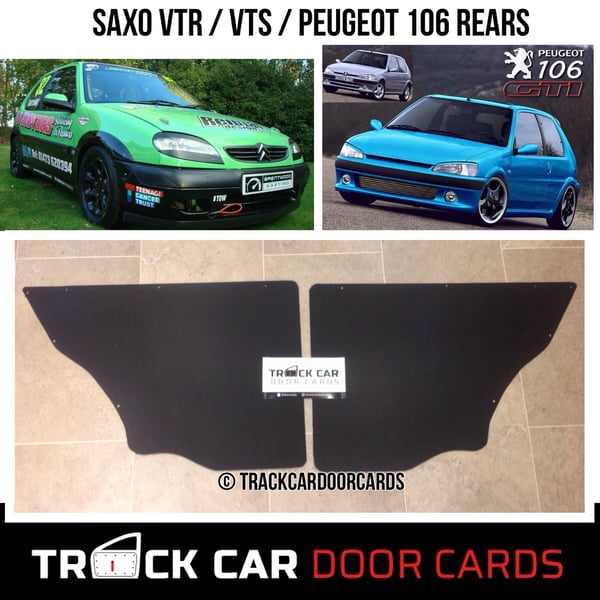 Image of Citreon Saxo VTR/VTS / Peuguot 106 REARS - Track Car Door Cards