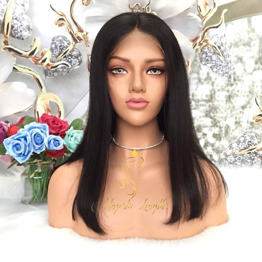 Image of Majestic Straight 13x4 Lace Frontal Wig, 150% Density