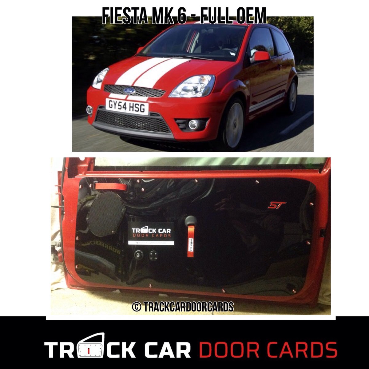 Ford Fiesta MK6 OEM Track Car Door Cards Custom Made Door Cards