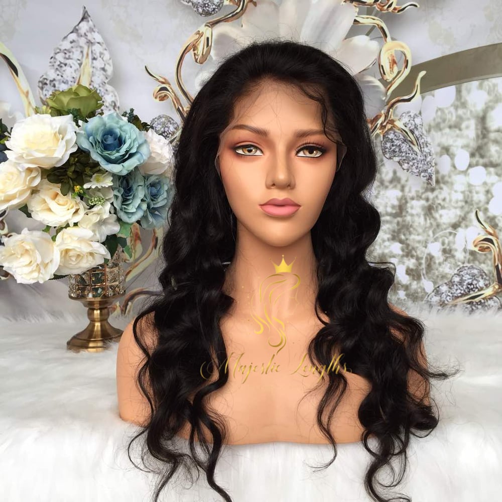 Image of Majestic Body Wave 13x4 Lace Frontal Wig, 150% Density