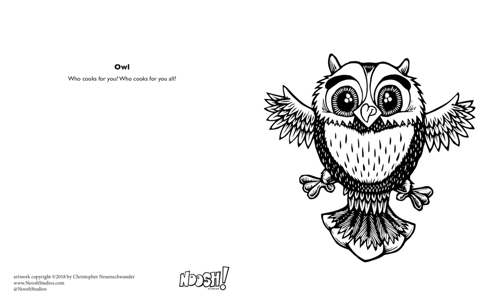 Noosh! A coloring book.
