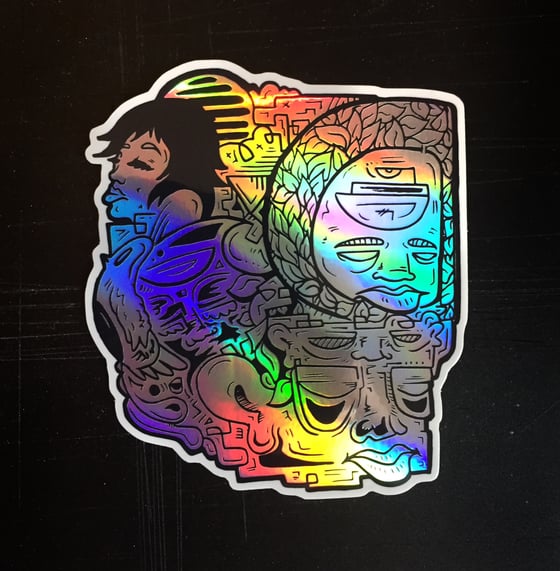 Image of Holographic Blockhead Sticker