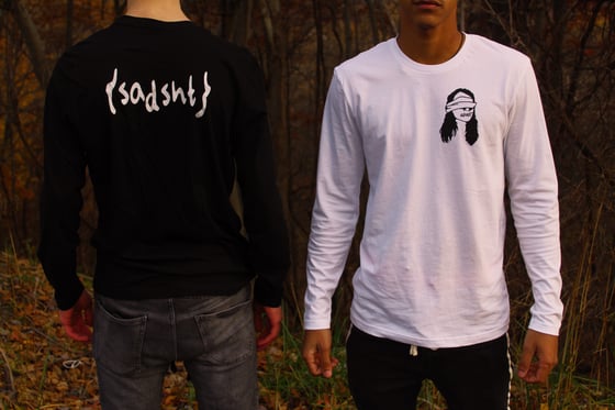 Image of sadsht black "sierra leone" long tee
