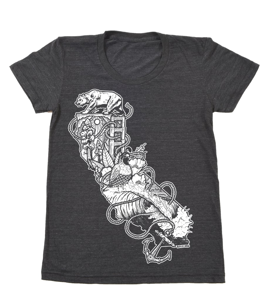 Image of Ladies Black Cali Tee 