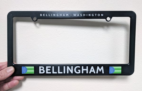 Image of Bellingham Flag License Plate Frame