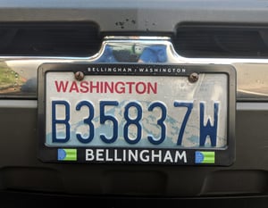 Image of Bellingham Flag License Plate Frame