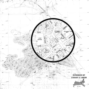 Image of Yallourn Map, 1968 (A2 size, black on white)