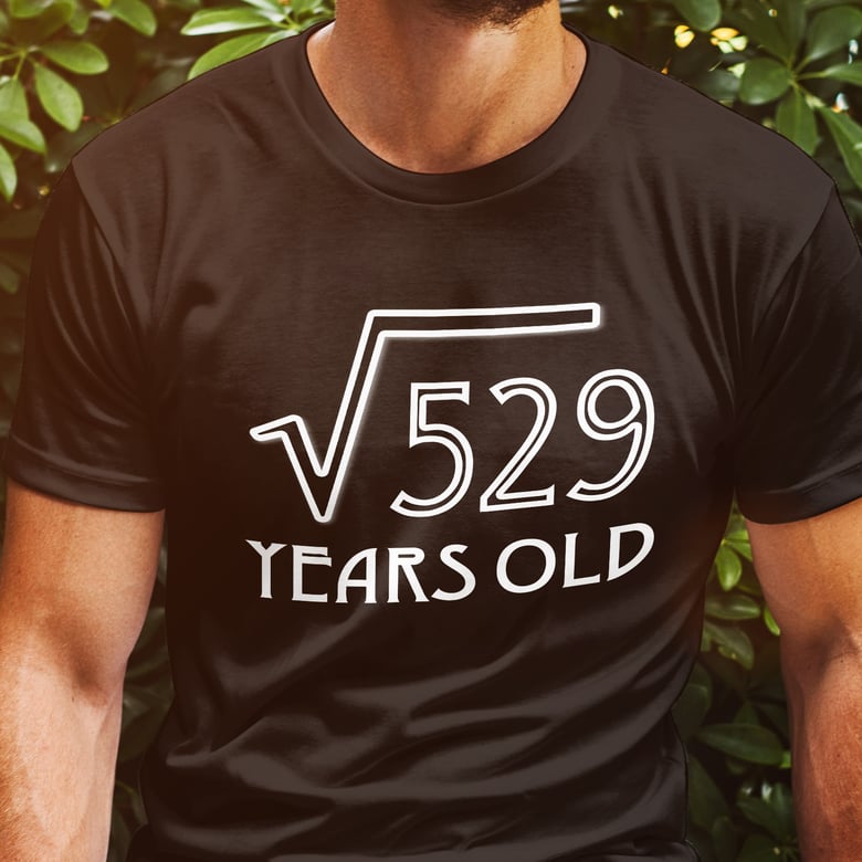 Image of Square Root 529 V2 23 Years Old T-Shirt (23th)