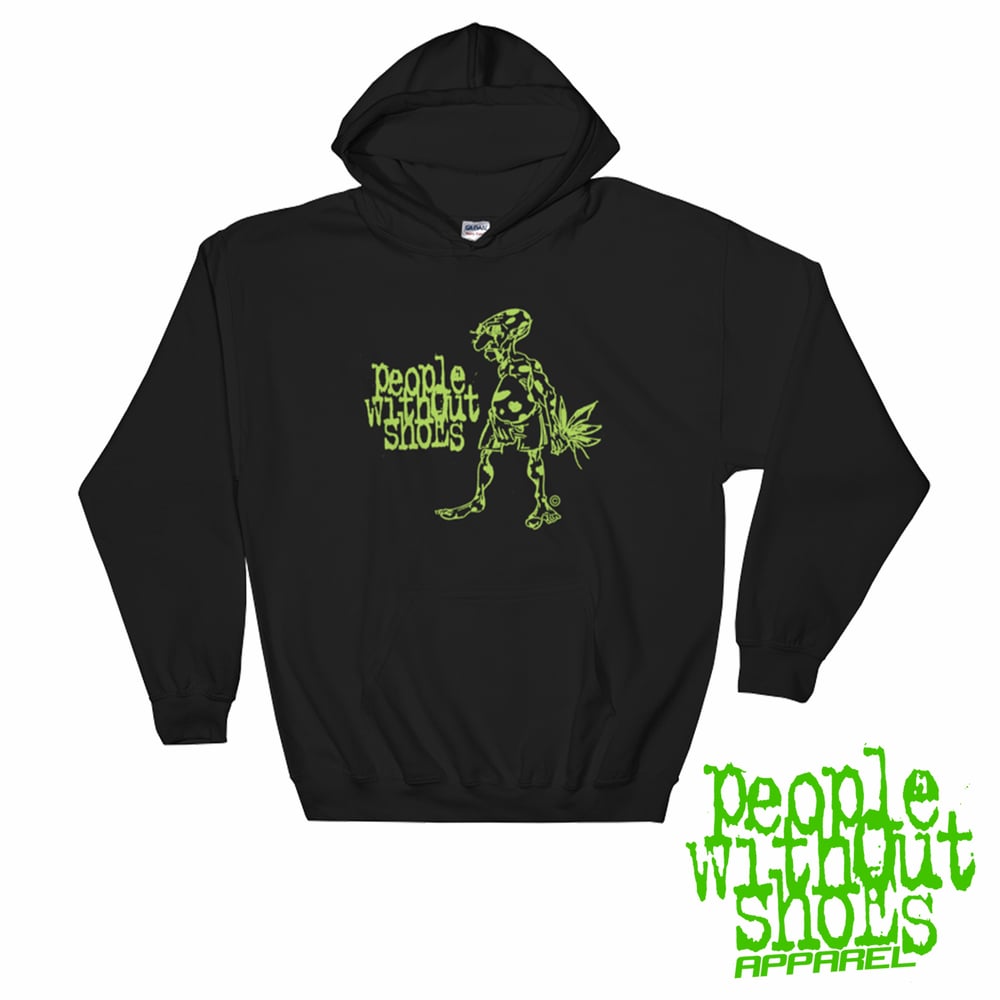 Image of People Without Shoes (Green Logo Hoodie)