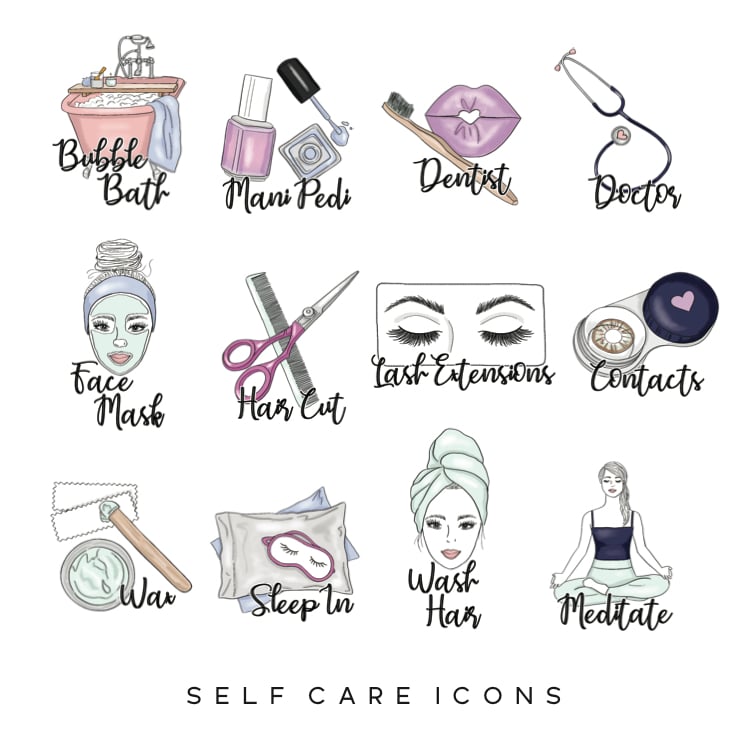 Image of Self Care Planner Icons