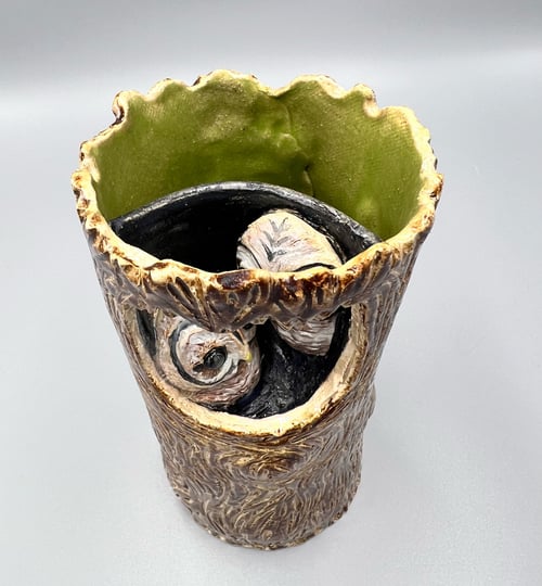 Image of Two Owl Vase- Elizabeth Paxson