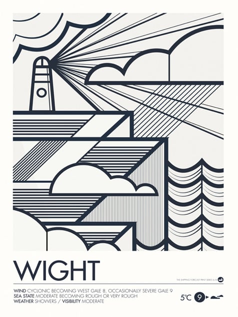 Image of Shipping Forecast Prints - Wight