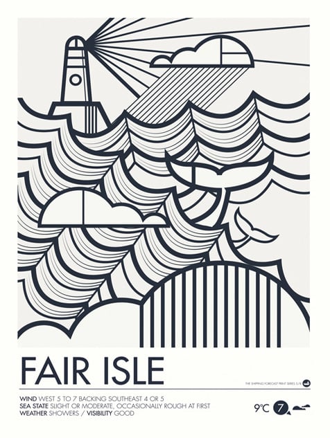 Image of Shipping Forecast Prints - Fair Isle