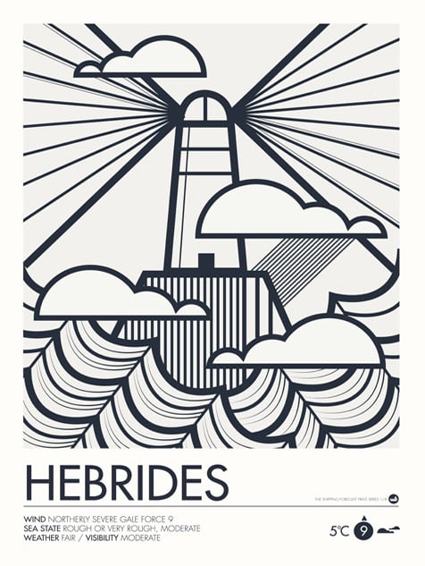 Image of Shipping Forecast Prints - Hebrides