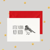 Little Robin Red Boob - Christmas Card