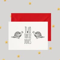 Two Turtle Doves - Christmas Card
