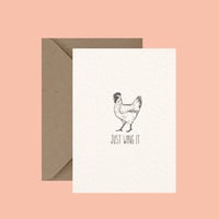 "Just wing it" greeting card