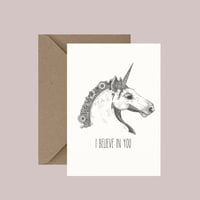 "I believe in you" greeting card