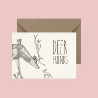 "Deer friends" greeting card