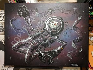 Image of Dead Astronaut framed canvas