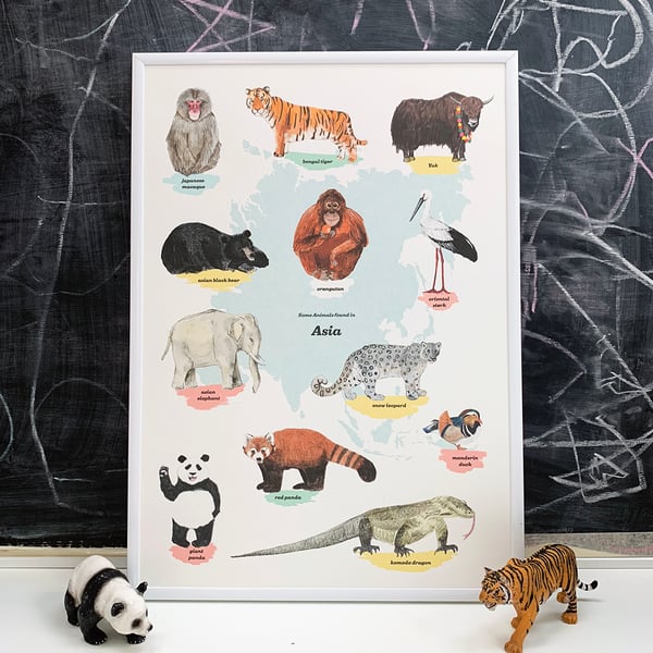 Image of Asia Animals Print