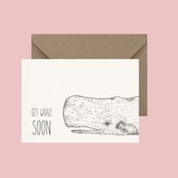"Get whale soon" greeting card