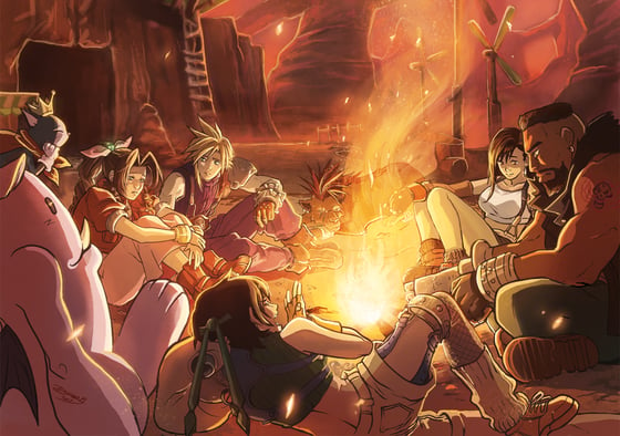 Image of FF7: Cosmo Canyon - A5 Print