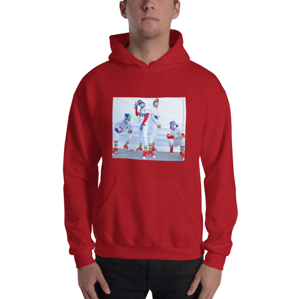 Image of Fresh the Clowns Photo Hoodie - Red