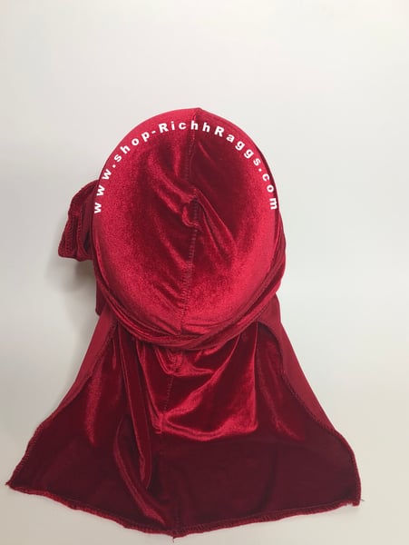 Image of Cherry Velvet Luxury Durag