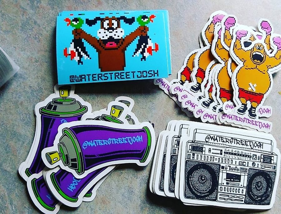 Image of Water Street Stickers 4 pack!