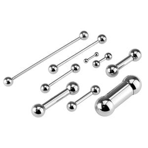 Image of Surgical Steel Barbell Straight Piercing Bar 1mm - 10mm
