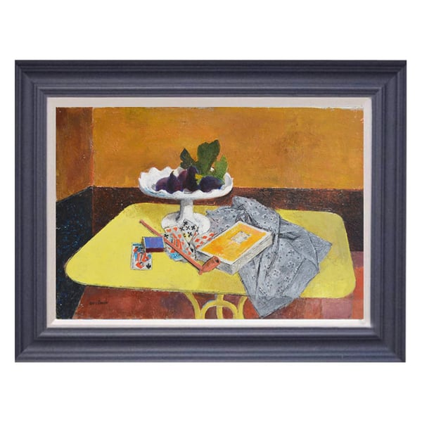 Image of 1962 Oil Painting, 'Figs and Cards,'  Pierre GUYÉNOT 