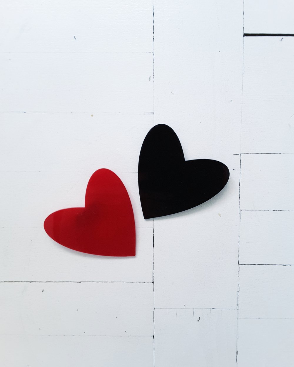 broška SRCE // črna / brooch HEART // black