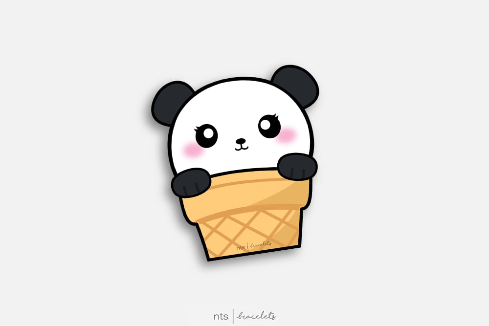 Image of PANDA CONE STICKER 