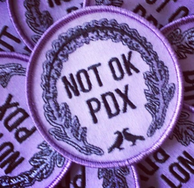 Image of Not OK PDX Embroidered Patch 