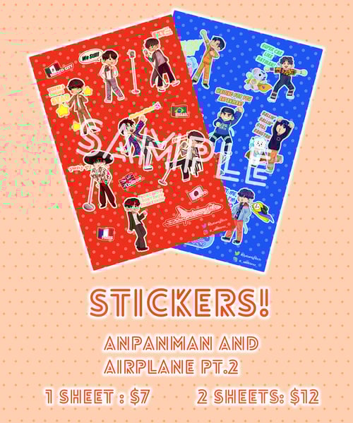 Image of [BTS] Airplane Pt.2 + Anpanman Sticker Sheets