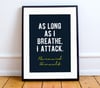 Bernard Hinault quote print - A4 or A3