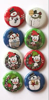 Penguins & Snowmen Flair Buttons