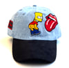 Bart Simpson kiss myðŸ’‹ 2 tone Denim with Black & suede rim/Art of Fame dad Hat