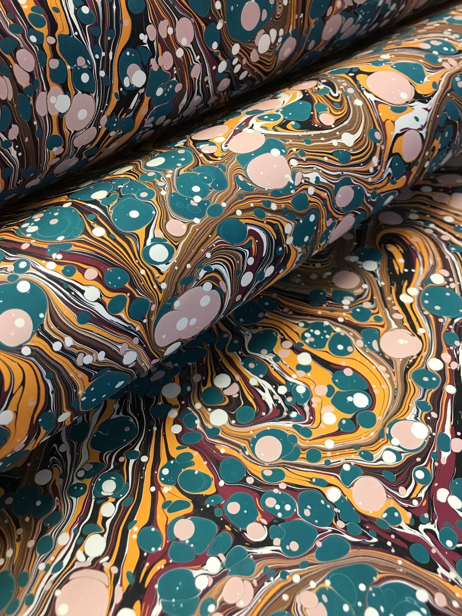 Marbled Paper #48 spot marble | Jemma Lewis Marbling and ...