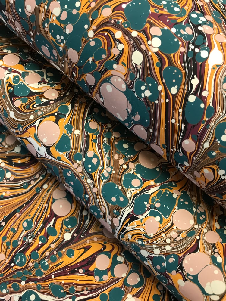 Marbled Paper 48 'Spot Marble' Jemma Lewis Marbling and Design