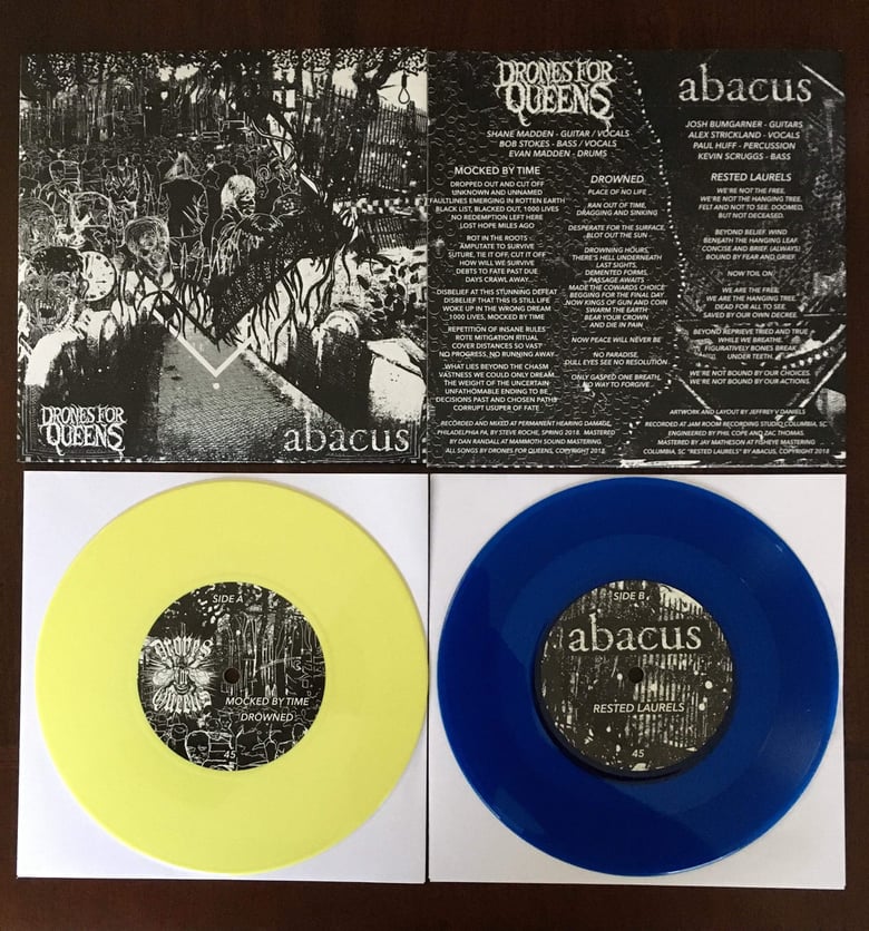 Image of Drones for Queens / Abacus split 7"