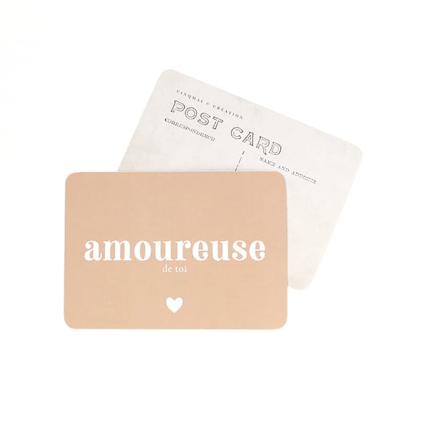 Image of Carte Postale AMOUREUSE DE TOI / ROSE D'AUTOMNE