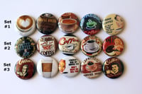 Image 1 of Coffee themed Flair Buttons