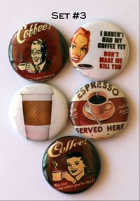 Image 2 of Coffee themed Flair Buttons